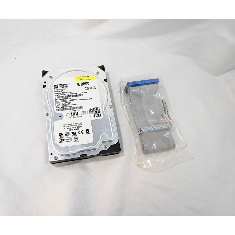 Wester Digital WD800-00ETA0 WD Caviar Enhanced IDE Hard Drive 80gb